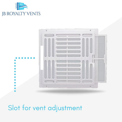 Kit de instalación de filtro de ventilación premium | 1 cubierta de ventilación de plástico + 2 filtros de ventilación.